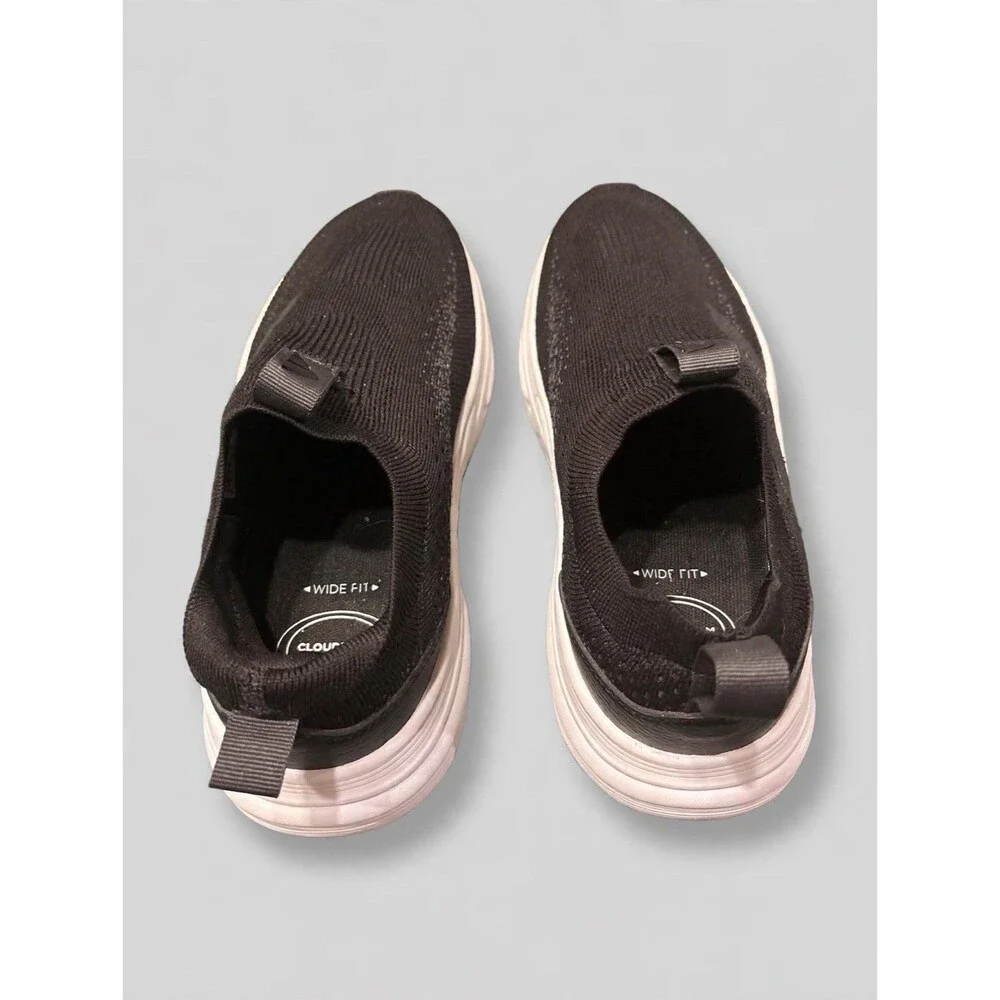 Adidas Cloudfoam Cuxxion Sock Slip-On | Black - Wide Fit - Size 8/UK 6.5/EUR 40